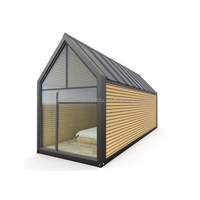 Außenhotel oder Wohnzimmer Aluminiumlegierung Fenster Dreieckdach Vorgefertigtes Stahlcontainerhaus mit individueller Farbe