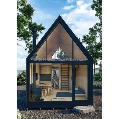 Außenhotel oder Wohnzimmer Aluminiumlegierung Fenster Dreieckdach Vorgefertigtes Stahlcontainerhaus mit individueller Farbe