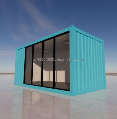 Außen 20ft vorgefertigte Stahlkonstruktion Haus Container Flat Pack Häuser aus 50/75/100mm Welle Sandwich Panel