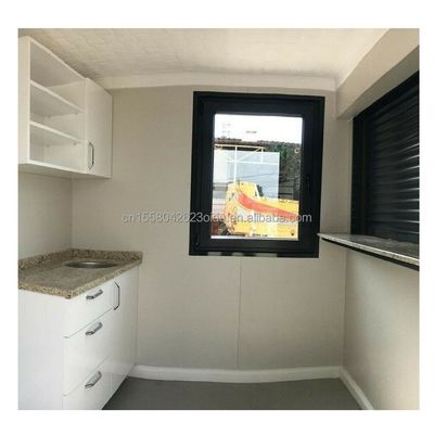 Sandwich Panel Tür Container Häuser 40ft Zwei Schlafzimmer für Glas Tür Wohnunterkunft