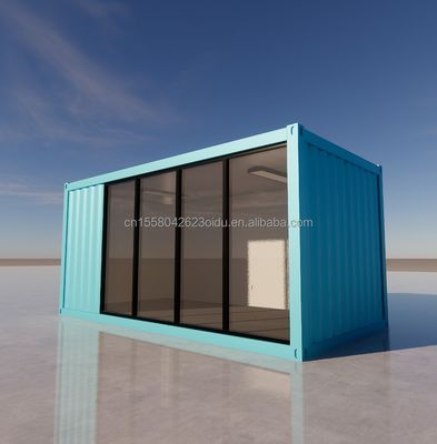Außen 20ft vorgefertigte Stahlkonstruktion Haus Container Flat Pack Häuser aus 50/75/100mm Welle Sandwich Panel