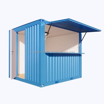 10ft Fast Food Mini Mobile Container Kaffeebar Häuser Modernes Design Außenraum Modifizierter Versandcontainer Cafés Shops Pop-up Shop