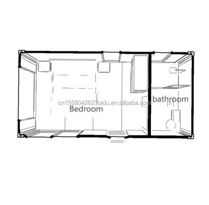 20 Fuß modernes Stahlcontainerhaus Holzfarbe Wohnhaus Kleines Haus Paar Hotelzimmer
