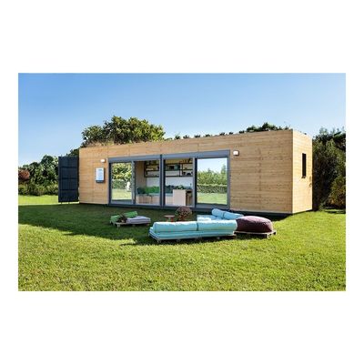 Wand 50/75/100mm Wellen Sandwich Panel Erweiterbare Stahl Außen Wohneinheit Holz Prefab Haus für mobile Wohnen 20ft/40ft