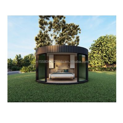 Galvanisiertes Stahlquadratrohr Struktur Holz Rundhaus CE Luxus modernes Containerhaus mit Fenstern aus Aluminiumlegierung