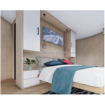 Galvanisiertes Stahlquadratrohr Struktur Holz Rundhaus CE Luxus modernes Containerhaus mit Fenstern aus Aluminiumlegierung