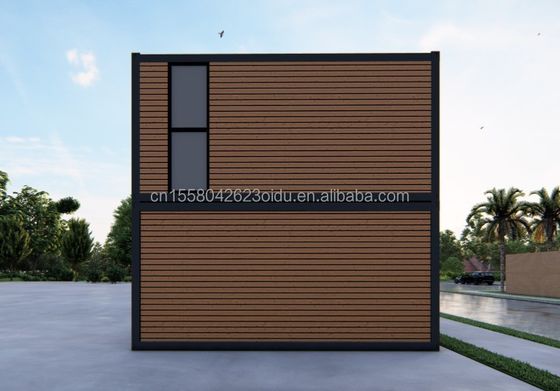Außenwohnzimmer Kleine Häuser Luxus zweistöckige moderne Stahlvilla Modularer vorgefertigter Containerhaus