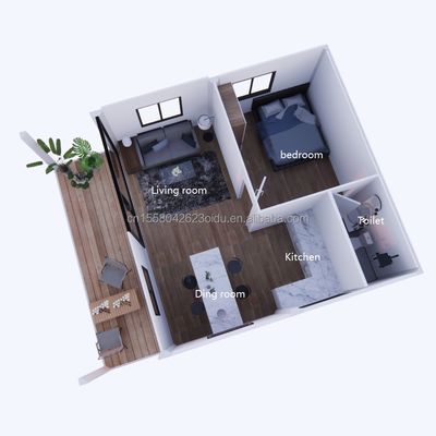 Pflanzencontainerhaus Bewegliches Fertighaus mit 50/75/100mm Wellen-Sandwich-Panel