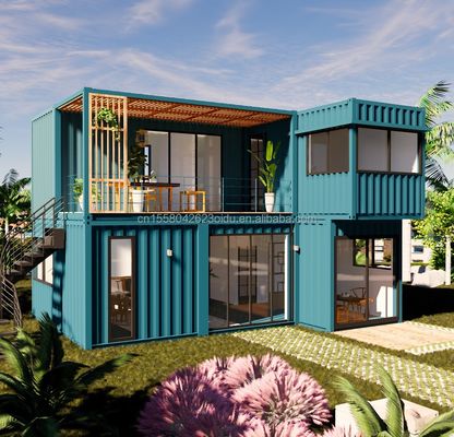 Spezialisierte, erweiterbare Containerhäuser Luxusvorgefertigte Villenhäuser für Familien oder Ferienhotels anderer Designstil