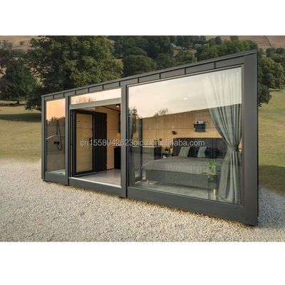 Moderne Gestaltung Stil kundenspezifische Farbe Holz Vorgefertigte Containerhaus Stahl Sandwich Panel Hotel Toiletten für den Außenbereich