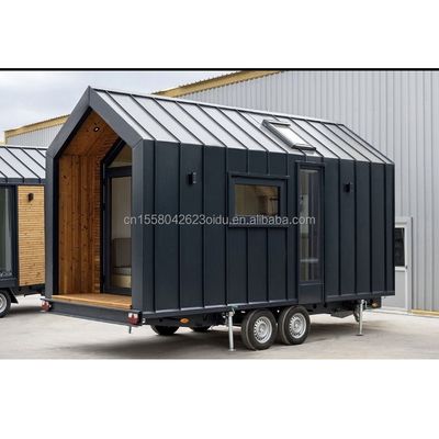 50/75/100mm Wellen-Sandwich-Panel Modulare Stahlstruktur Vorgefertigte Versandfahrzeug Mobilküche Restaurant Container Haus auf Rädern