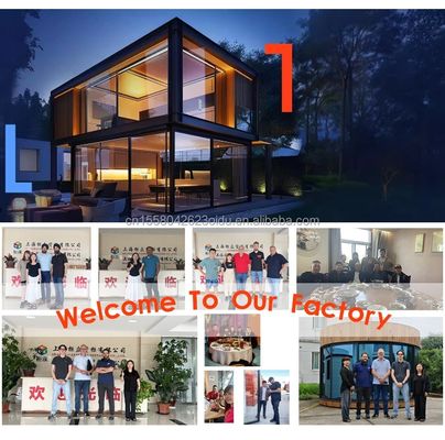 40ft Luxus Container Holzhaus mit 2 Schlafzimmern Vorgefertigtes Home Office Modernes Design Galvanisiertes Stahl biegen 180g