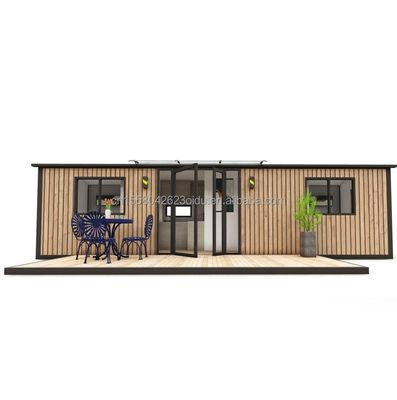 angepasste Farbe Holzhäuser für die Familie aus Stahl Sandwich Panel und galvanisierte Stahl quadratische Rohre
