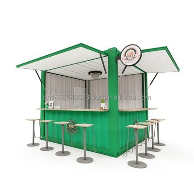 10ft und 20ft Container Kaffeeshops mit Aluminiumlegierung Fenster Portable Pop Up Cafe Bar