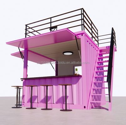 Verzinkte Stahlquadratrohre für Geschäfte 10ft Pop-up mobile vorgefertigte Container Restaurant Straßen-Food-Kiosk