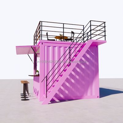 Verzinkte Stahlquadratrohre für Geschäfte 10ft Pop-up mobile vorgefertigte Container Restaurant Straßen-Food-Kiosk