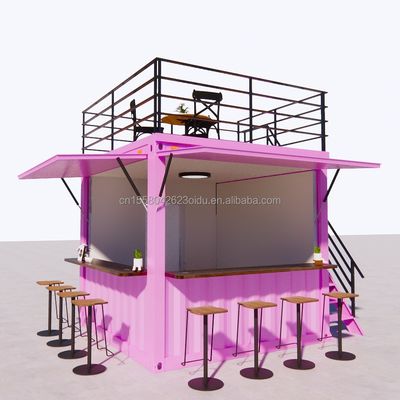 Verzinkte Stahlquadratrohre für Geschäfte 10ft Pop-up mobile vorgefertigte Container Restaurant Straßen-Food-Kiosk