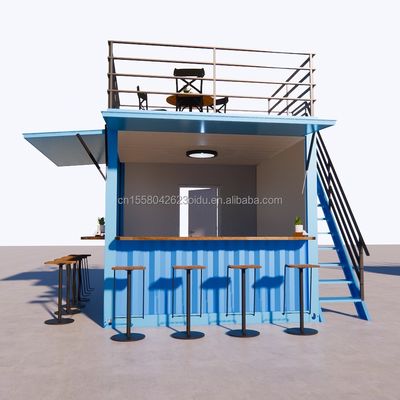 10ft vorgefertigtes Restaurant-Shop Straßen-Food-Kiosk-Container Pop-Up Mobile Mini-Shipping-Container mit Hotel-Design