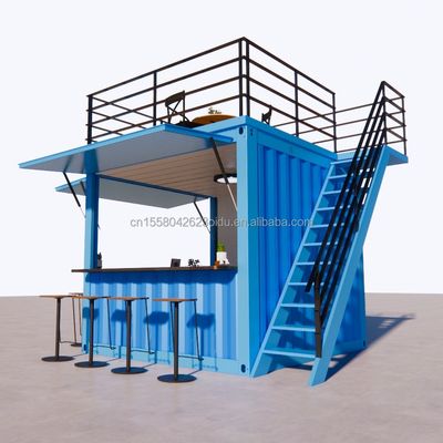 10ft vorgefertigtes Restaurant-Shop Straßen-Food-Kiosk-Container Pop-Up Mobile Mini-Shipping-Container mit Hotel-Design