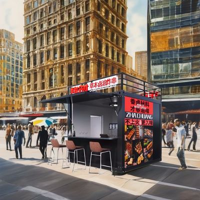Moderner Design Stil 10ft Container Sentry Box Fast Food Truck Mobiler Kaffee Truck Bar Convenience Store