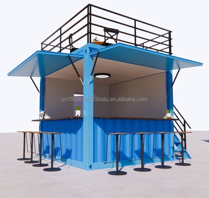 10ft vorgefertigtes Restaurant-Shop Straßen-Food-Kiosk-Container Pop-Up Mobile Mini-Shipping-Container mit Hotel-Design