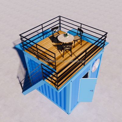 10ft vorgefertigtes Restaurant-Shop Straßen-Food-Kiosk-Container Pop-Up Mobile Mini-Shipping-Container mit Hotel-Design