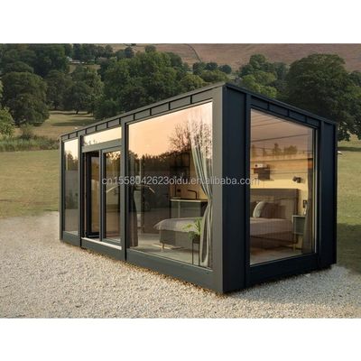 50/75/100mm Wellen Sandwich Panel Wand EU Modern Design Stahlkonstruktion Gebäude für Holzhotels oder mobile Kleines Haus Vorgefertigtes Haus