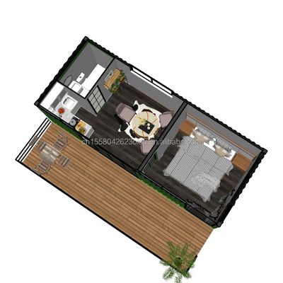 Stahlrahmen Verzinktes Stahl biegen 180g Modernes 20FT 40FT Fertighaus für den Versand Container Garten Home Hotel