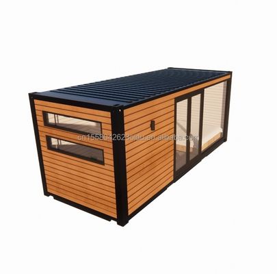 40 Fuß vorgefertigter Container Holzhaus 3 Schlafzimmer und Wohnzimmer Erweiterbares Stahldesign für den Außenbereich