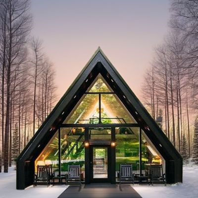 Schnell installierbare Stahlkonstruktion Containerhäuser Moderne zweistöckige Luxusvilla mit A-Rahmen und Sandwich-Panel-Design