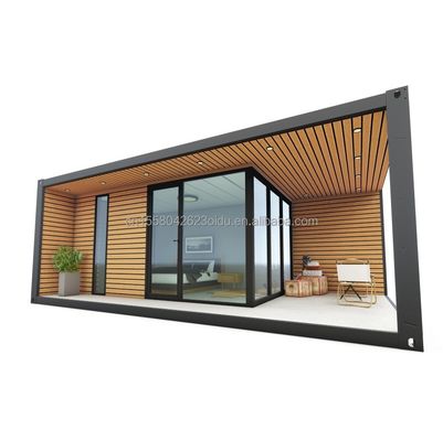 Anpassbares Luxus Holzcontainer Haus Modernes Design Stahl vorgefertigter Außen 20ft 40ft Erweiterbarer Container