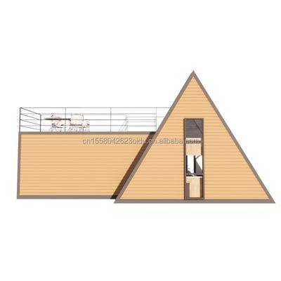 Aluminiumlegierte Fenster Luxus modernes A-Rahmen-Niedrighaus Villa Wärmeisoliert Modulares Vorgefertigtes winziges Dreieckshaus für Wohnung