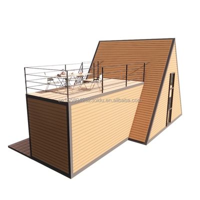 Aluminiumlegierte Fenster Luxus modernes A-Rahmen-Niedrighaus Villa Wärmeisoliert Modulares Vorgefertigtes winziges Dreieckshaus für Wohnung