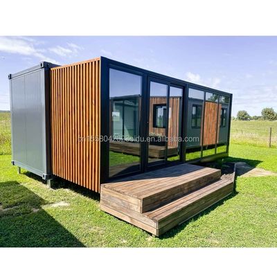 Anpassbares Luxus Holzcontainer Haus Modernes Design Stahl vorgefertigter Außen 20ft 40ft Erweiterbarer Container