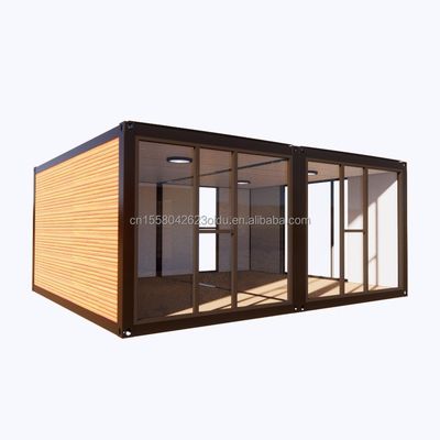 Anpassbares Luxus Holzcontainer Haus Modernes Design Stahl vorgefertigter Außen 20ft 40ft Erweiterbarer Container