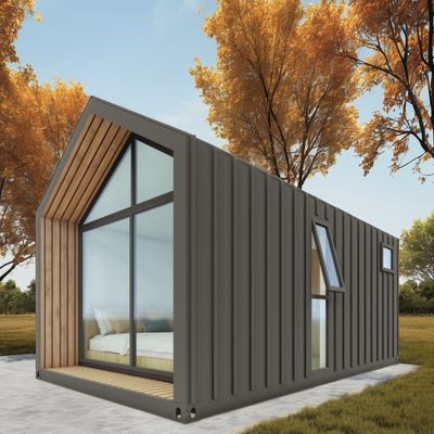 Schnelle Installation Luxusvilla Vorgefertigte Ein Rahmenhaus Stahlkonstruktion Dreieck Containerhaus mit Sandwich-Panel