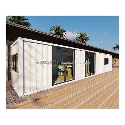 Moderner Design Stil 40ft Zwei Schlafzimmer Klappbehälter kundenspezifische Farbe und Glas Tür für das Wohnen im Freien