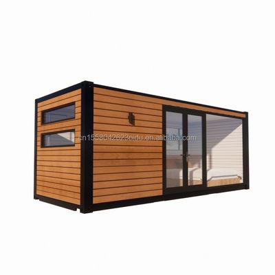 Modernes Design für den Außenbereich Erweiterbarer Container Haus Vorgefertigte Holzkonstruktion Großer Glassolarraum für Familien Hotel für Paare