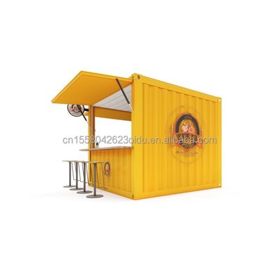 Verzinkte Stahlbiegung 180g 10FT Mini-Pop-up-Shop Container Kaffeeshop/Bar/Fast-Food-Restaurant/Lebensmittelgeschäft/Kiosk/Stand