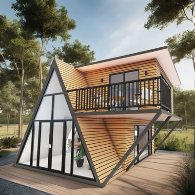 20ft oder 40ft Hotel Trennbares und Erweiterbares Dreieck Struktur Kleine Kabine A-Rahmenhaus für Schlafzimmer oder Villa