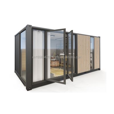Anpassbares modernes Design Erweiterbares Containerhaus mit Stahl-Sandwich-Panel-Material und Fenstern aus Aluminiumlegierung