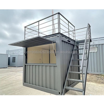 10ft Mini Pop Up Shop Container House Restaurant Shop Straßen-Food Kiosk Container mit galvanisierten Stahl quadratischen Rohren