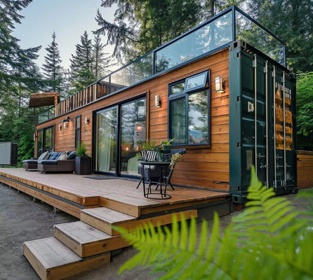 Erweiterbarer Container Gartenhaus mit Schlafzimmer Außenanwendung Stahl Sandwich Panel Material und angepasste Farbe