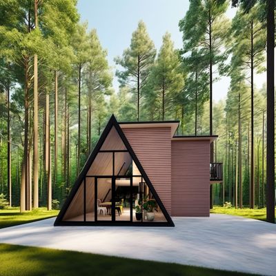 Aluminiumlegierung Modular-Dreiecks-Vorgefertigtes Haus für Hotels Modernes Design und langlebige Materialien