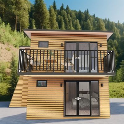 Galvanisiertes Stahlgebogen 180g Bewegliche 40ft 20ft Prefab Container Haus für die Unterkunft im Freien in Villa Hotel Shop