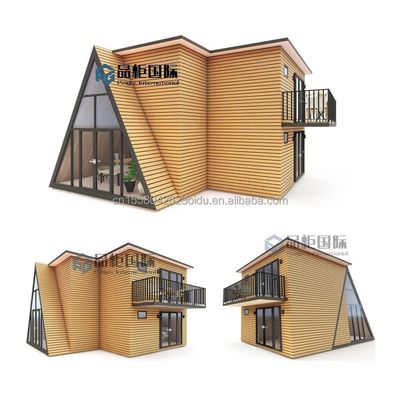Galvanisiertes Stahlgebogen 180g Bewegliche 40ft 20ft Prefab Container Haus für die Unterkunft im Freien in Villa Hotel Shop