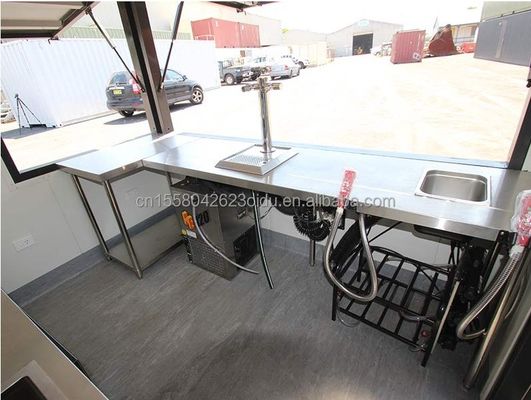 10ft Mini-Pop-up Shop Galvanisierte Stahlquadratrohren Zwei Stockwerke Pop-up Container Bar Kaffeebeutel