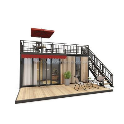 Aluminiumlegierung Fenster 20ft/40ft Einstöckige winzige Holzcontainer Gebäude für Hotel Appartement Villa oder Hütten
