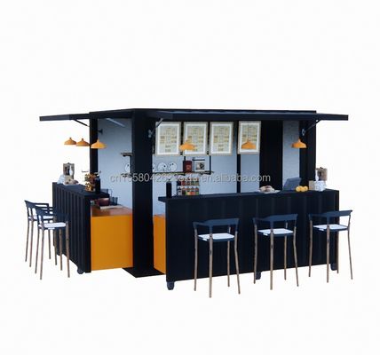 Fast-Food Mini-Pop-up-Shop Cafés Mobile Container Kaffeebar Häuser mit modernem Design und Fenstern aus Aluminiumlegierung
