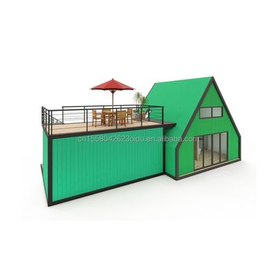 Villa Wohnen oder Hotel Elegante Wohn Prefab Containerhaus mit Aluminiumlegierung Fenster in Stahl Dreieck Design